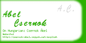 abel csernok business card